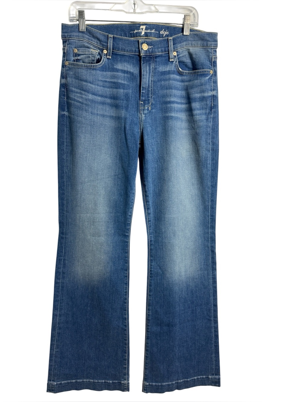 7 For All Mankind Women's Tailorless Dojo Wide Leg Flare Jeans Size 32